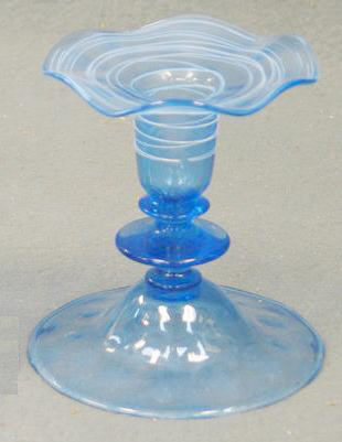 6637 - French Blue Transparent Candlestick
