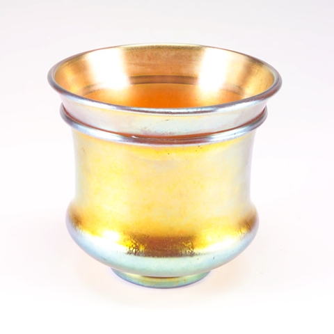 6639 - Gold Aurene Iridescent Vase