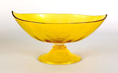 6668 - Bristol Yellow Engraved Bowl