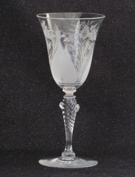 6704 - Colorless Engraved Goblet