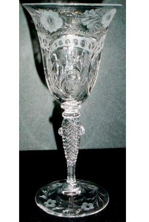 6704 - Colorless Engraved Goblet