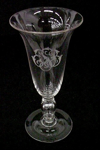 6705 - Colorless Engraved Goblet