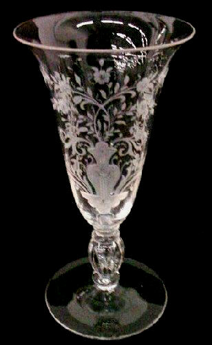 6705 - Colorless Engraved Goblet