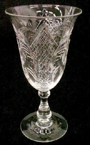 6716 - Colorless Engraved Goblet