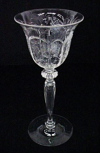 6728 - Colorless Engraved Goblet