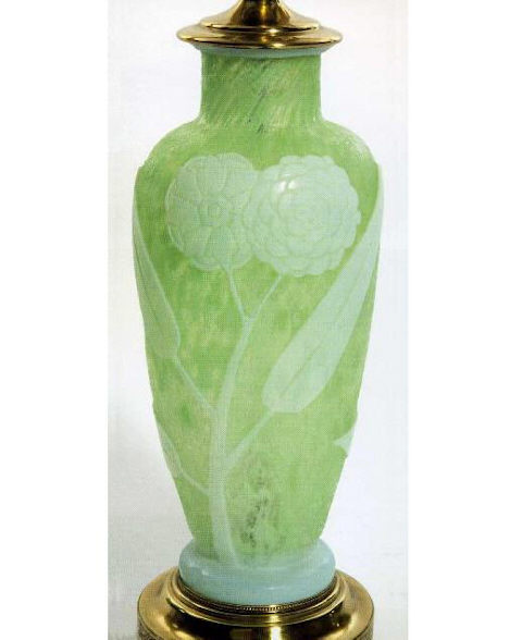 6756 - Acid Etched Vase/Lamp