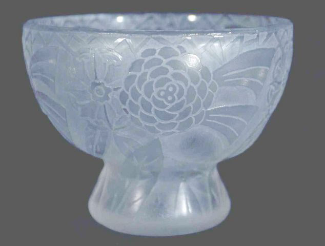 6760 - Colorless Acid Etched Bowl