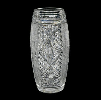 6763 - Colorless Engraved Vase