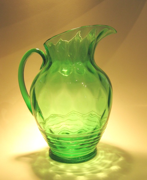 6798 - Pomona Green Transparent Pitcher