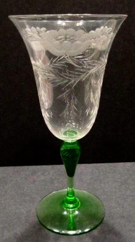 6820 - Colorless Engraved Goblet