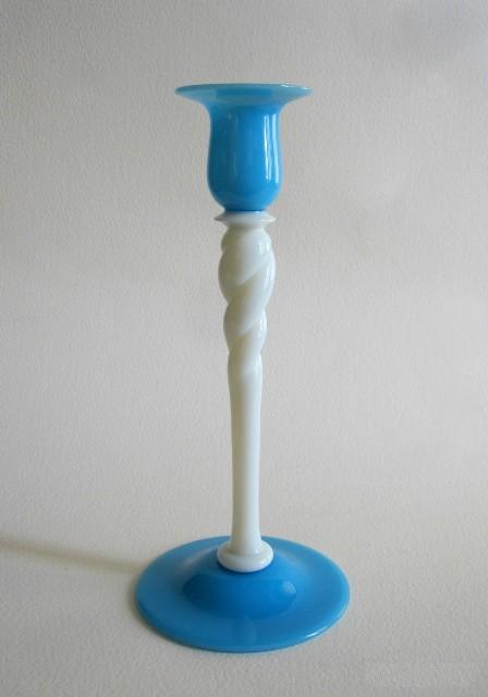 686 - Light Blue Jade Jade Candlestick