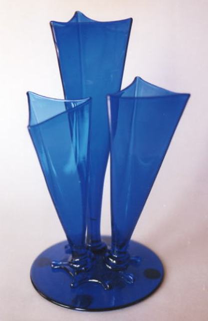7128 - Flemish Blue Transparent Vase
