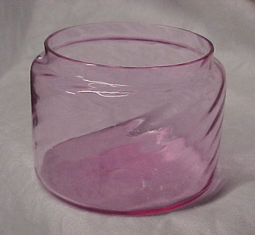 6894 - Gold Ruby Transparent Cold Cream Jar