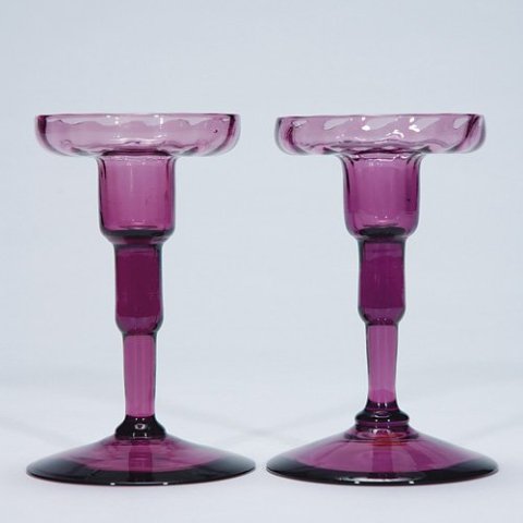 6902 - Amethyst Transparent Candlestick