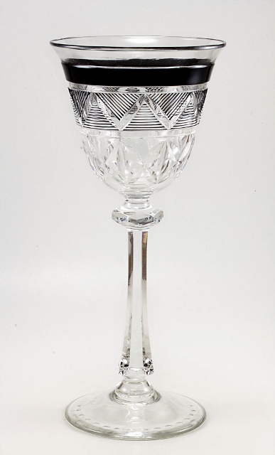 6929 - Colorless Engraved Goblet