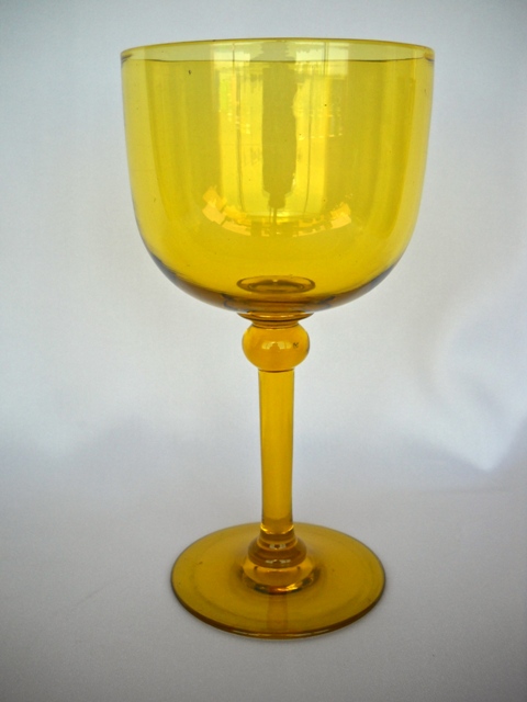 6963 - Bristol Yellow Transparent Goblet