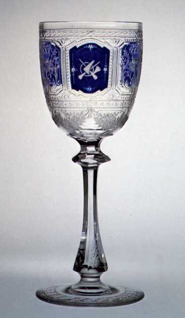 6977 - Colorless Engraved Goblet