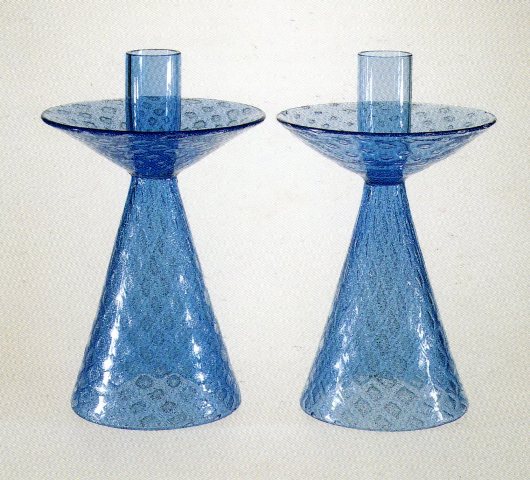 6987 - French Blue Silverina Candlestick