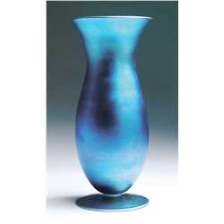 6990 - Blue Aurene Iridescent Vase