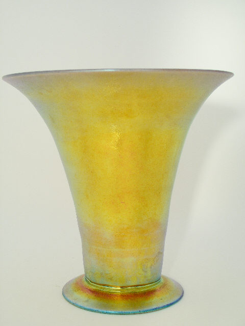 6991 - Gold Aurene Iridescent Vase