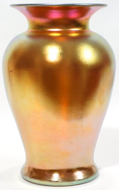 6993 - Gold Aurene Iridescent Vase