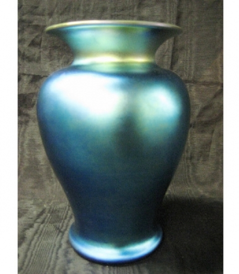6993 - Blue Aurene Iridescent Vase