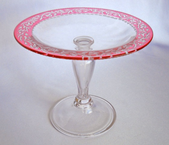 7032 - Colorless Acid Etched Compote