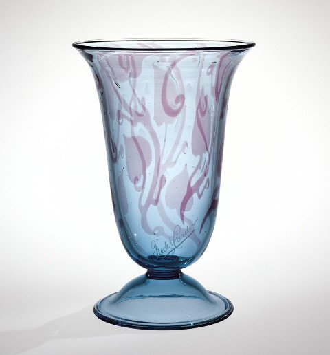 7060 - Blue Intarsia Vase