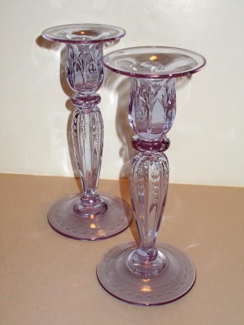 7093 - Wisteria Engraved Candlestick