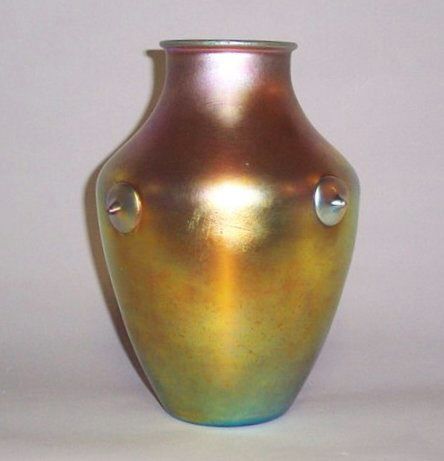 7097 - Gold Aurene Iridescent Vase