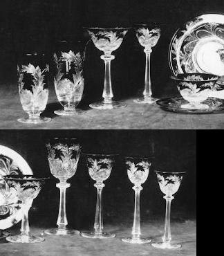 7234 - Colorless Engraved Stemware Set