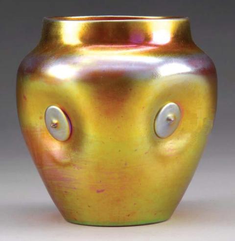 7248 - Gold Aurene Iridescent Vase