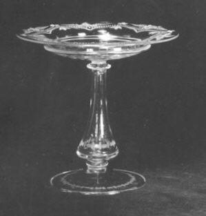 7250 - Colorless Engraved Compote