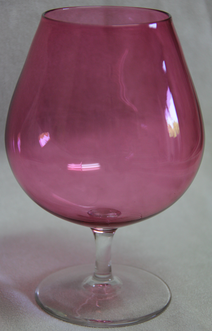 7313 - Gold Ruby Transparent Brandy Snifter