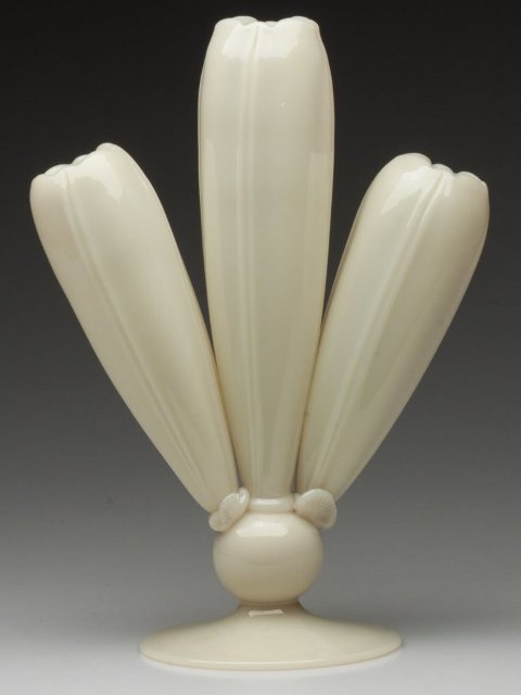 7321 - Ivory Two Line Pillar Vase