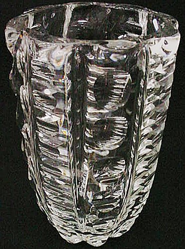 7340 - Colorless Engraved Vase