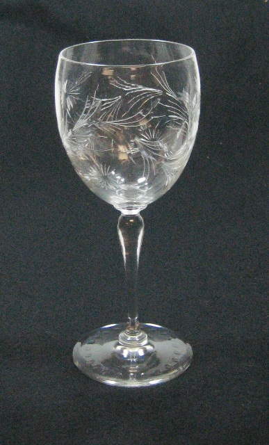 7403 - Colorless Engraved Goblet