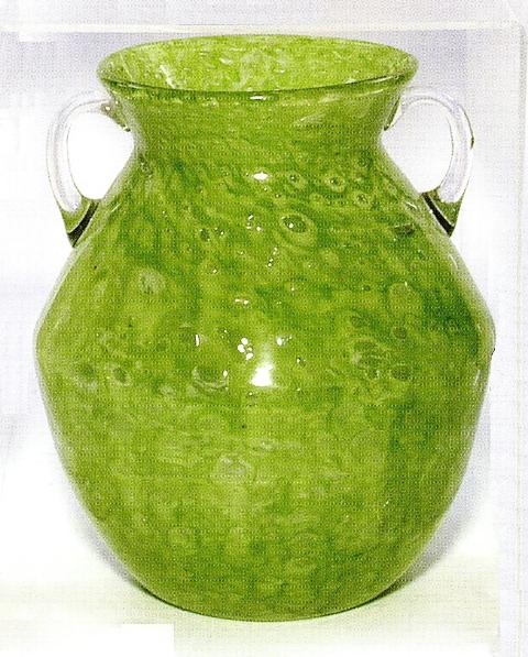 7410 - Green Cluthra Cluthra Vase