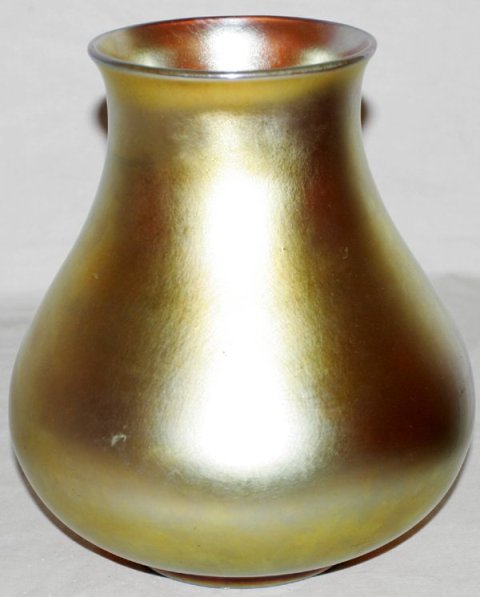 7418 - Gold Aurene Iridescent Vase