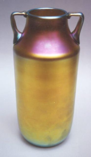 7421 - Gold Aurene Iridescent Vase