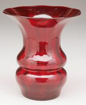 7447 - Selenium Red Transparent Vase