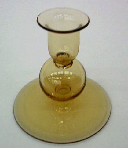 7503 - Amber Transparent Candlestick