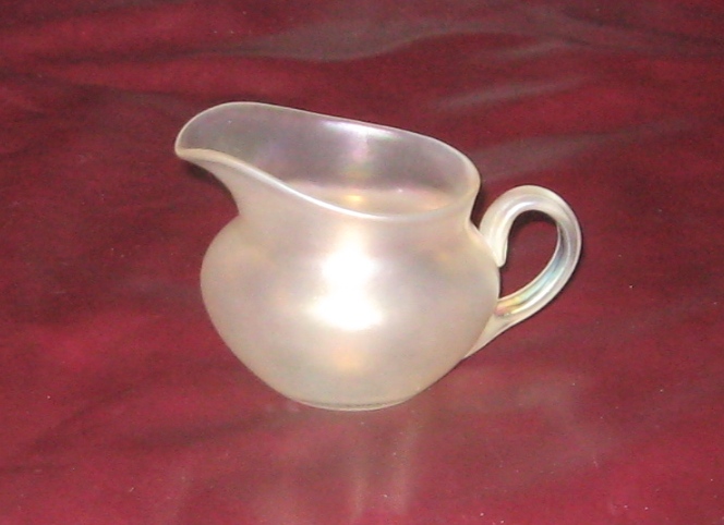 756 - Verre de Soie Iridescent Cream Pitcher