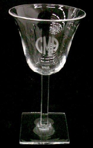 7604 - Colorless Engraved Goblet