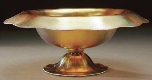 7613 - Gold Aurene Iridescent Bowl