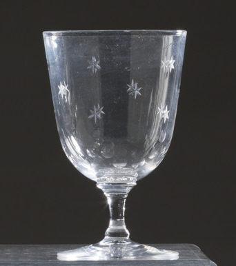 7644 - Colorless Engraved Goblet