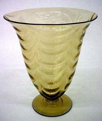 7679 - Amber Transparent Vase