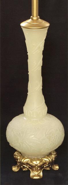 8006 - Alabaster Acid Etched Vase/Lamp