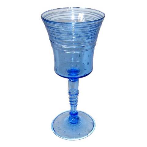 8315 - French Blue; Rita Blue Transparent Goblet