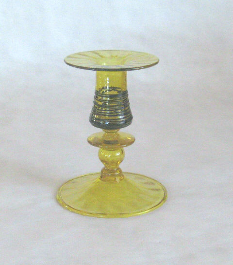 8382 - Bristol Yellow Transparent Candlestick, Low